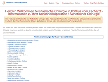Tablet Screenshot of plastische-chirurgie-cottbus.de